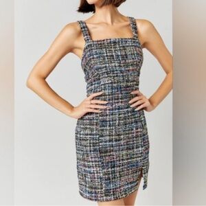 Francesca's X Mi Ami Tweed Mini Dress Sz M
